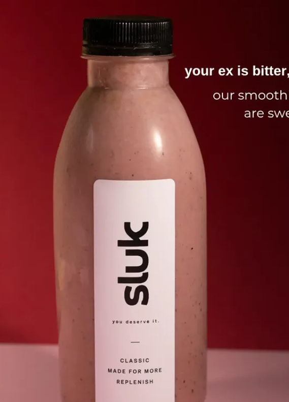 Instagram post: your ex is bitter, our smoothies are sweet